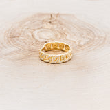 14K GOLD STACKABLE LINK RING WITH DIAMOND ACCENTS-2