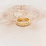 14K GOLD STACKABLE LINK RING WITH DIAMOND ACCENTS-4