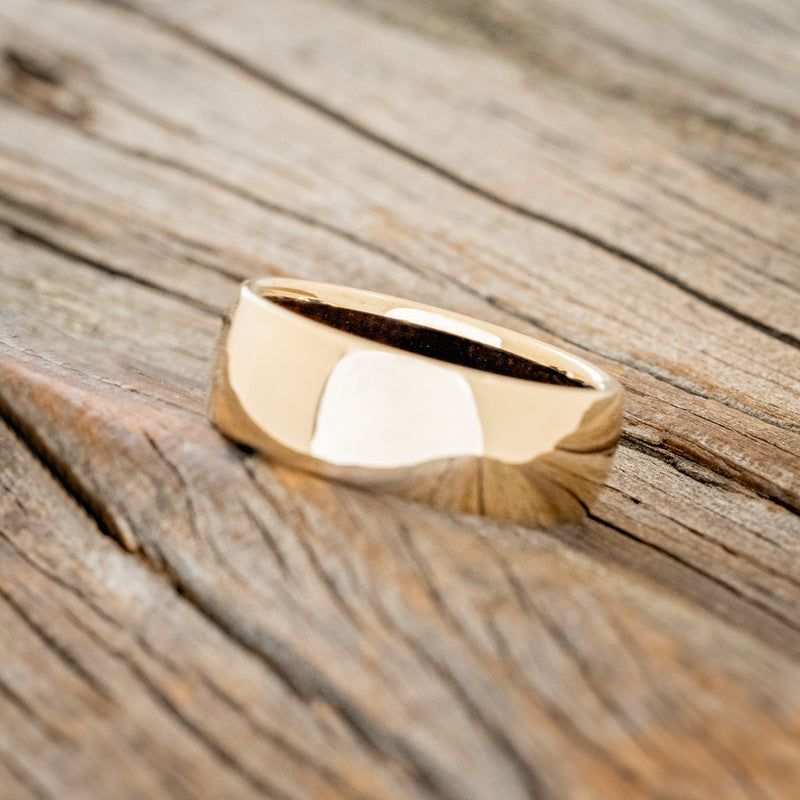 DOMED KOA WOOD LINED WEDDING BAND-2