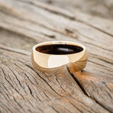 DOMED KOA WOOD LINED WEDDING BAND-3