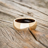 DOMED KOA WOOD LINED WEDDING BAND-6