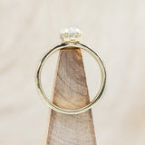 "ELLA" - ANTIQUE CUSHION ROSE CUT MOISSANITE SOLITAIRE ENGAGEMENT RING WITH HAMMERED FINISH