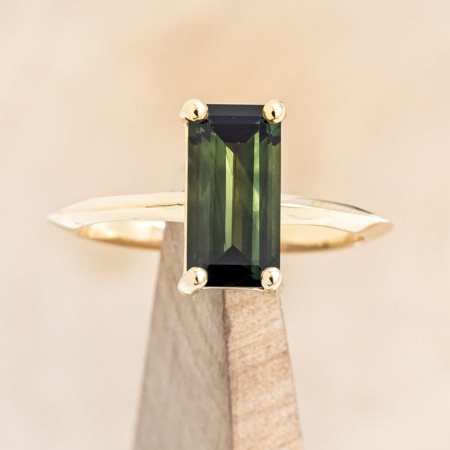 "ALEXA" - SOLITAIRE ENGAGEMENT RING WITH BLACK DIAMOND CUFF TRACER - MOUNTING ONLY - SELECT YOUR OWN STONE-7