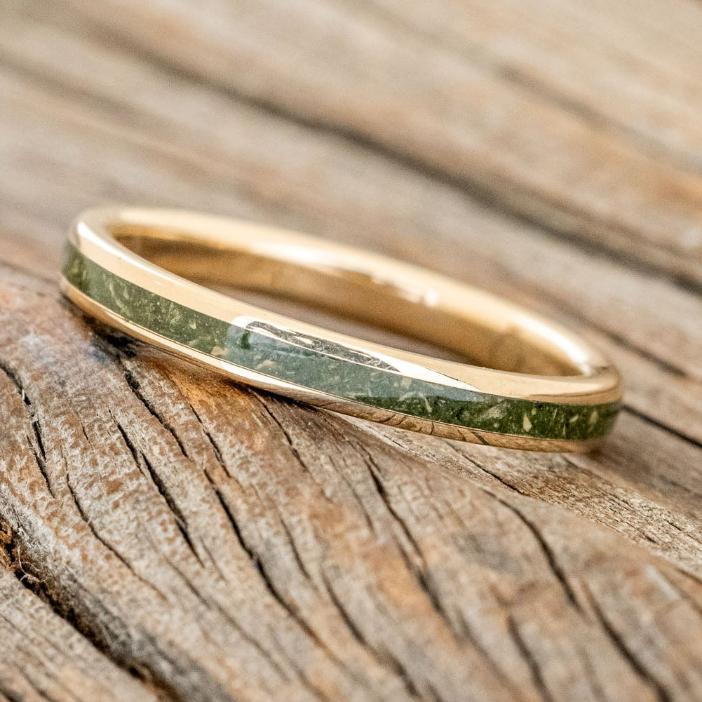 "ETERNA" - MOSS INLAY STACKING BAND-12