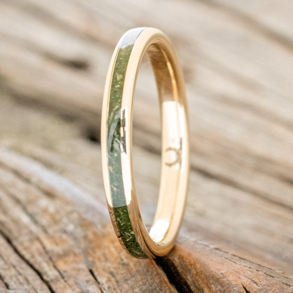 "ETERNA" - MOSS INLAY STACKING BAND-11