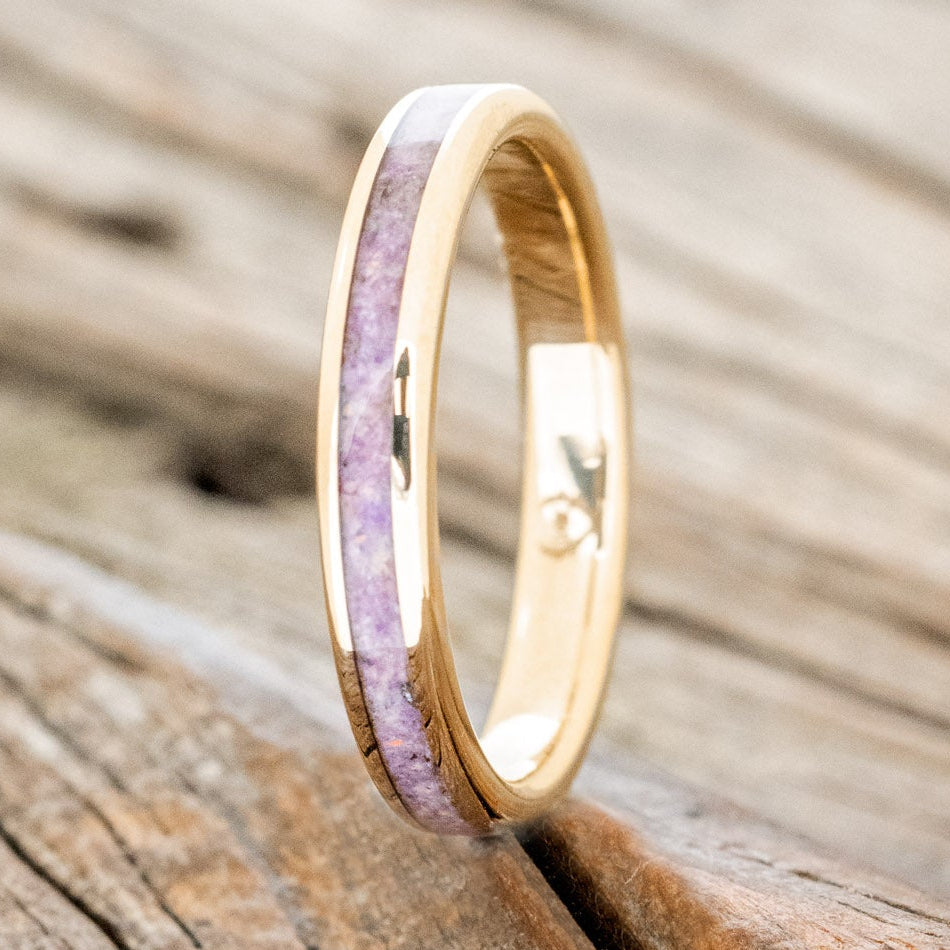 "ETERNA" - SUGILITE WITH FIRE & ICE OPAL STACKING BAND-10