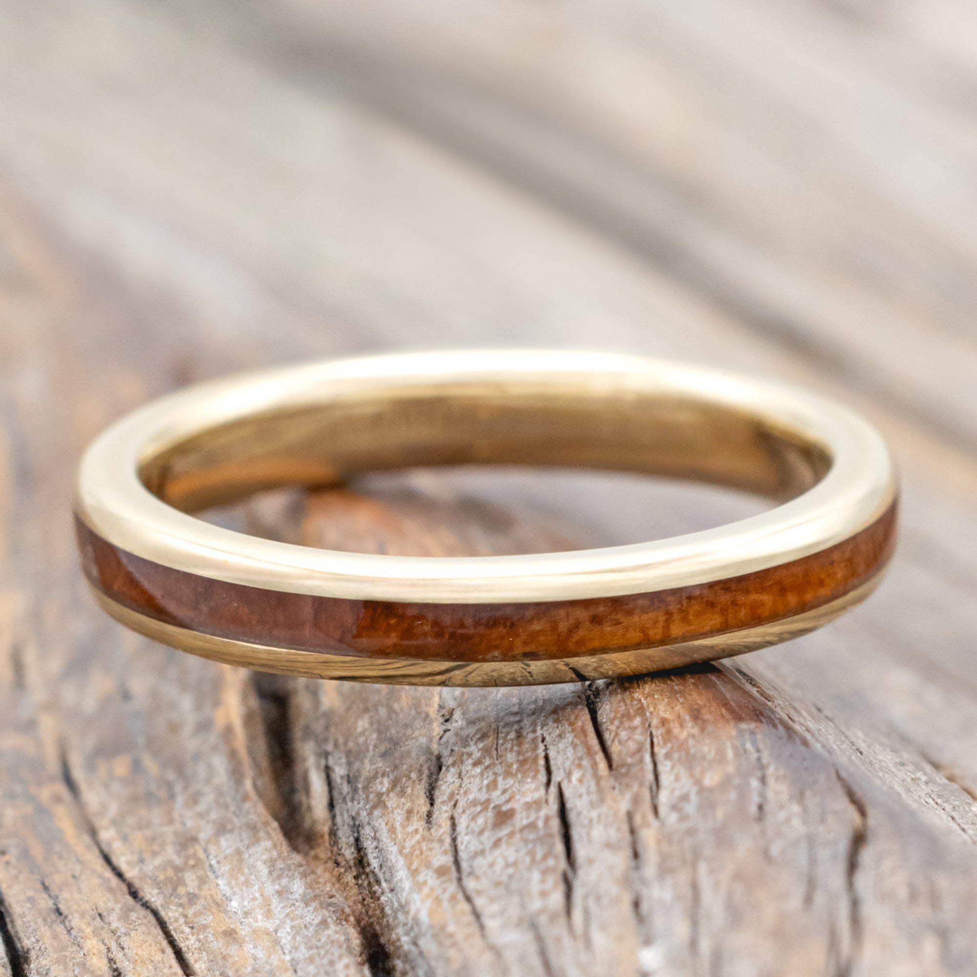 "Eterna" - Redwood Stacking Wedding Band With Custom Finish