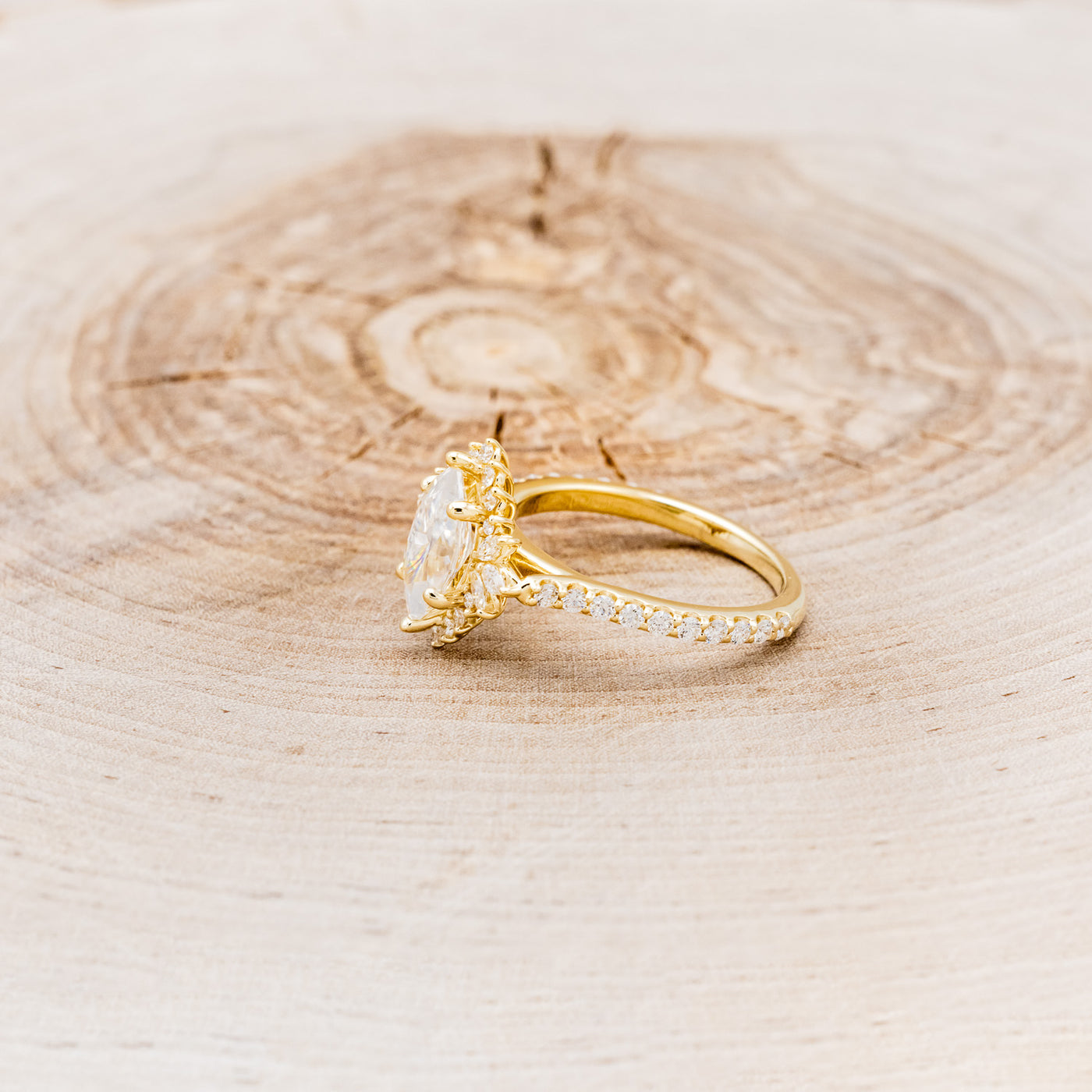 Wedding Band Hand Sanitizer Gold Ring Gold-Filled Half Pave Band