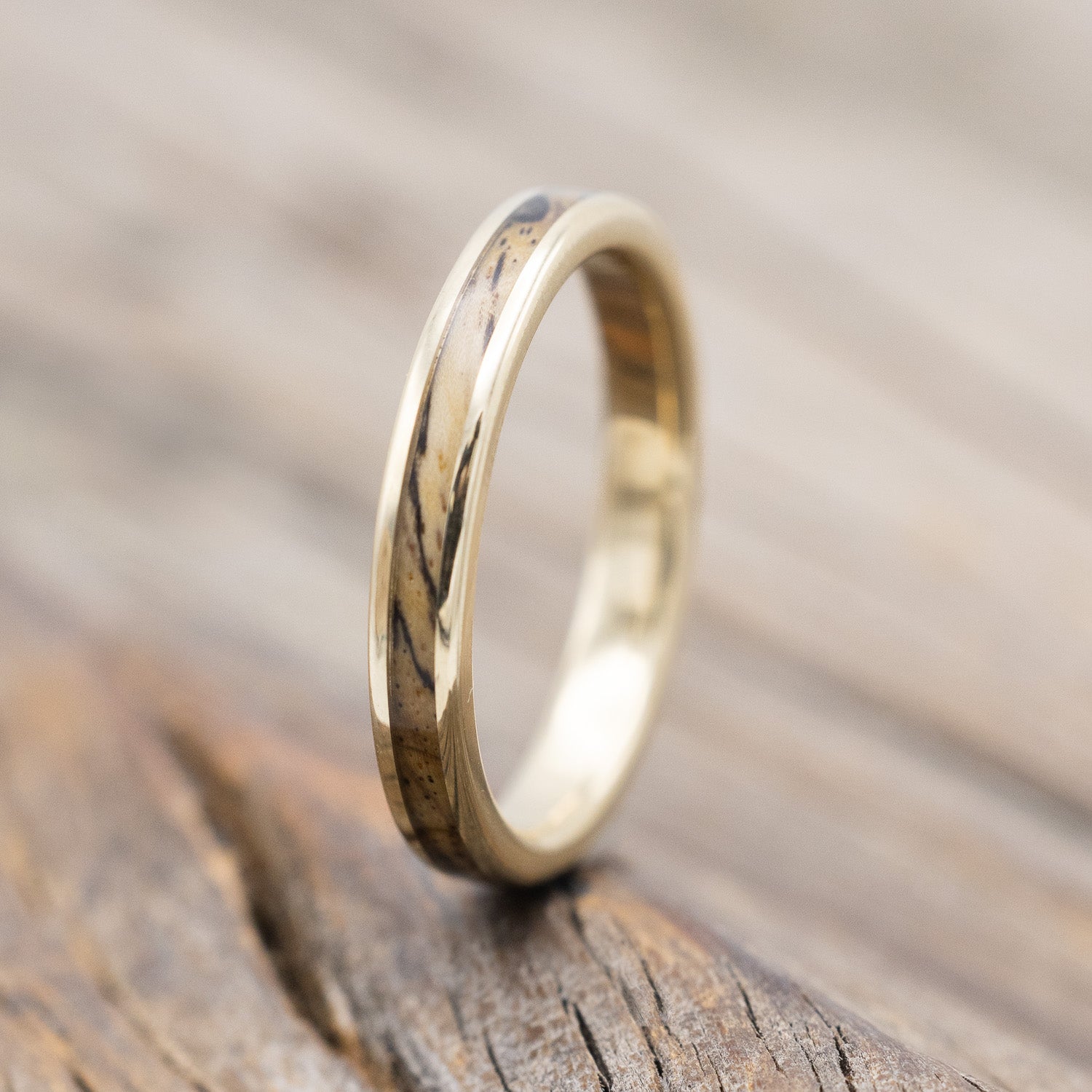 "HAVEN" - MATCHING SPALTED MAPLE WEDDING BANDS-Staghead Designs