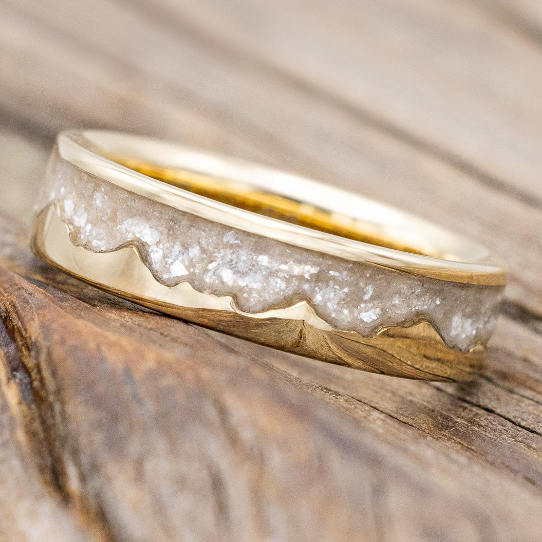 "HELIOS" - DIAMOND DUST MOUNTAIN RANGE WEDDING RING-Staghead Designs