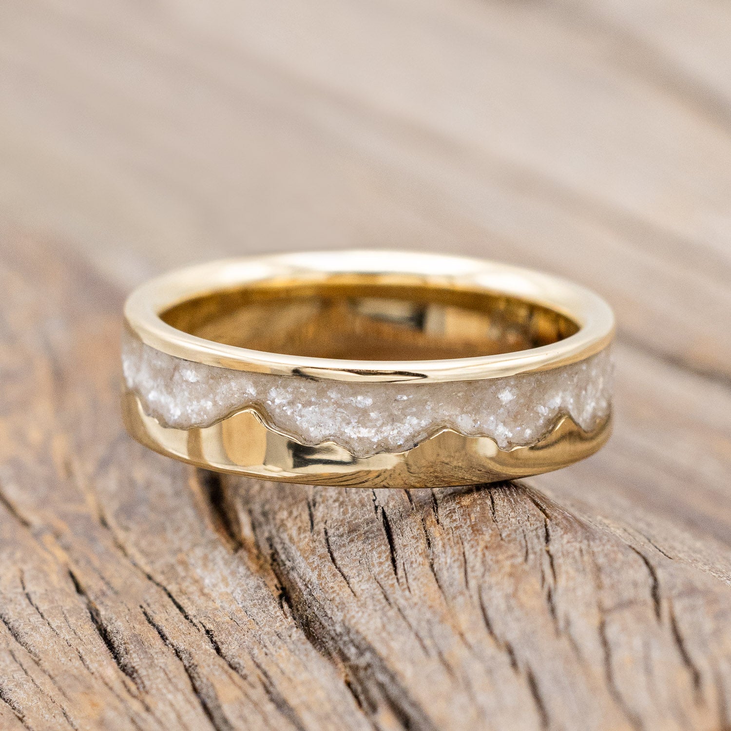 "HELIOS" - DIAMOND DUST MOUNTAIN RANGE WEDDING RING-Staghead Designs
