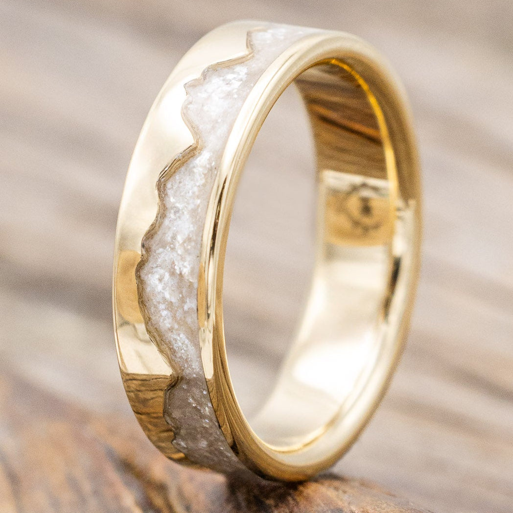 "HELIOS" - DIAMOND DUST MOUNTAIN RANGE WEDDING RING-Staghead Designs