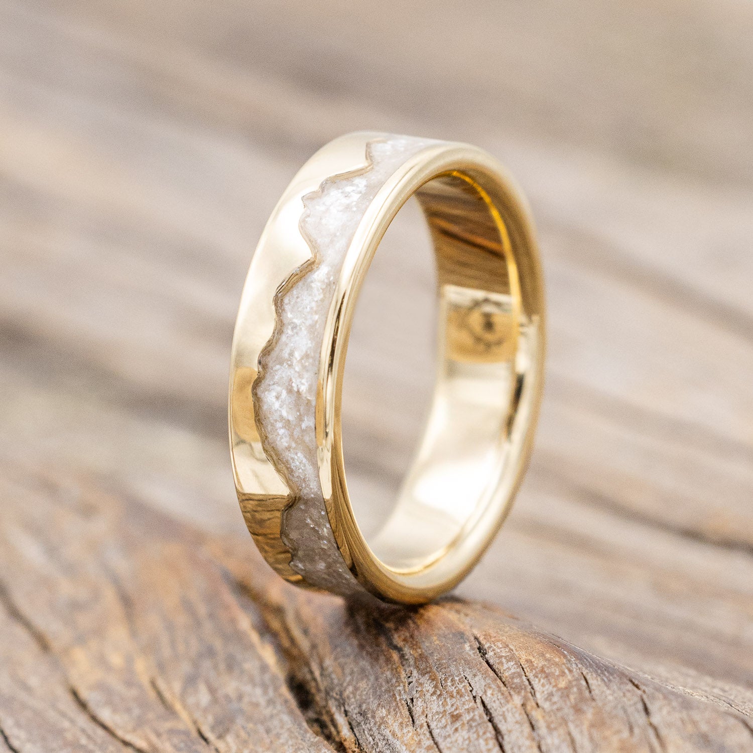 "HELIOS" - DIAMOND DUST MOUNTAIN RANGE WEDDING RING-Staghead Designs
