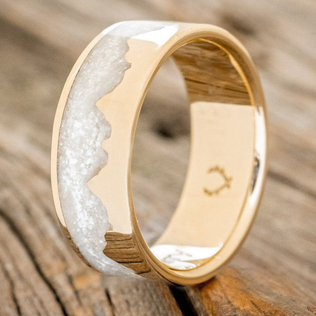 "Helios" - Diamond Dust Mountain Range Wedding Ring