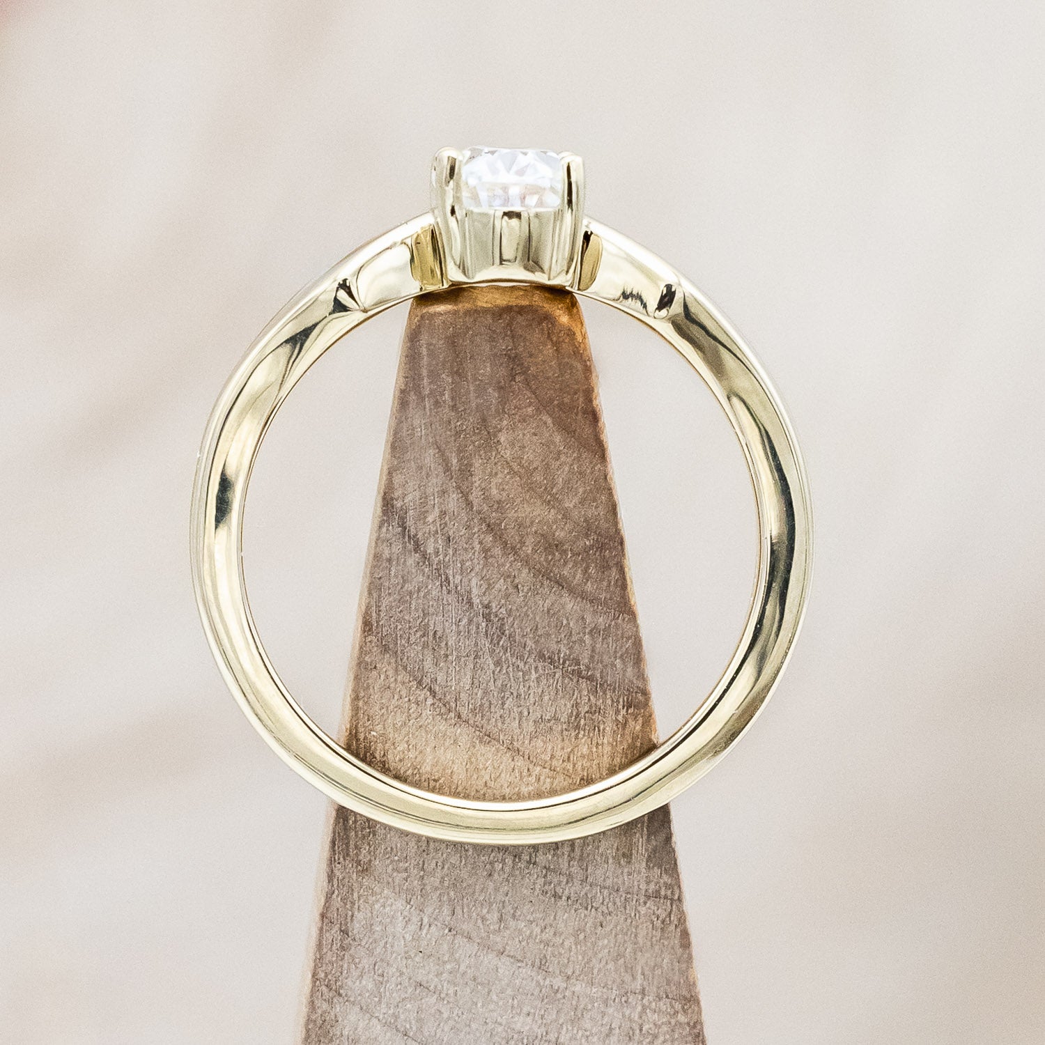 "HERA" - OVAL CUT MOISSANITE ENGAGEMENT RING WITH TURQUOISE INLAYS-Staghead Designs