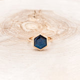 HEXAGON BEZEL SET LABRADORITE ENGAGEMENT RING-4