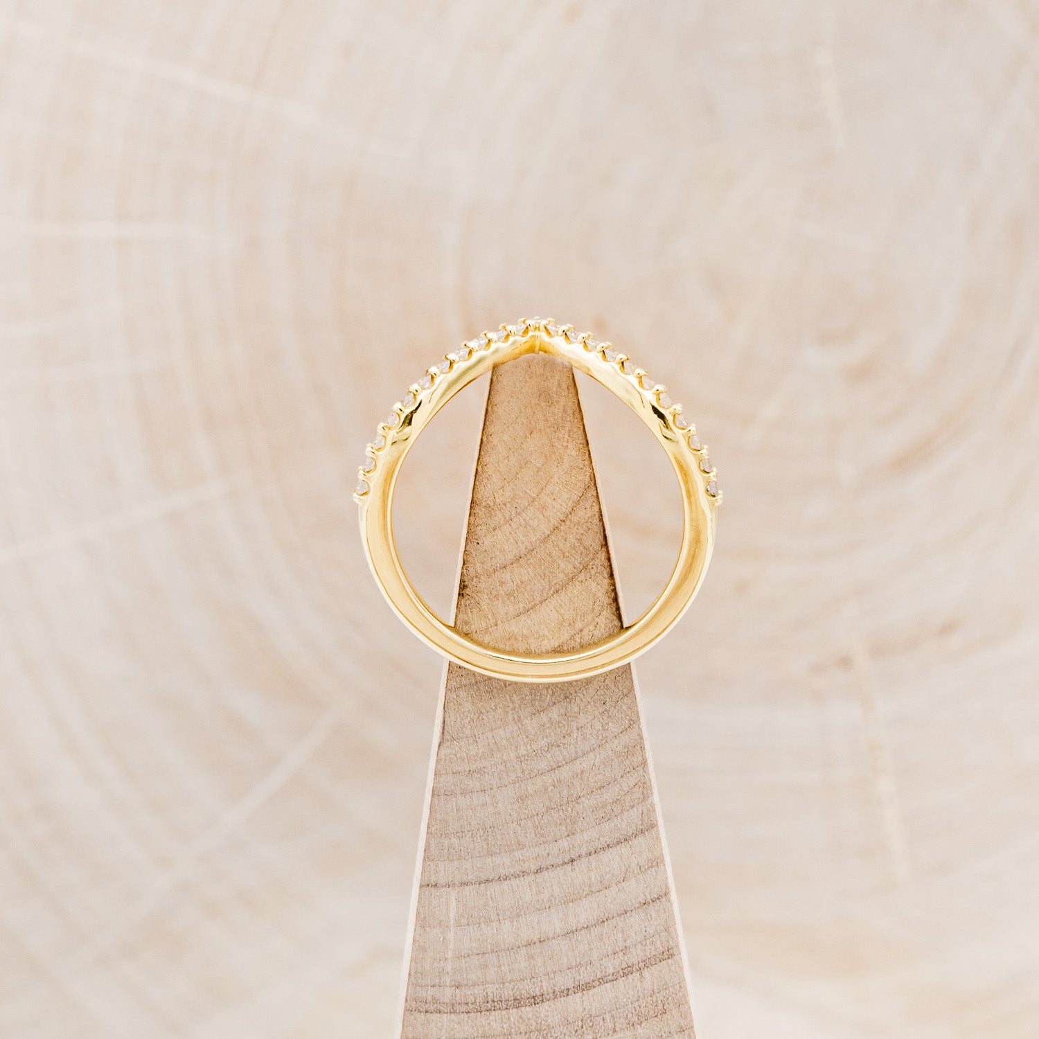 FRENCH SET CONTOUR STACKER WITH DIAMOND ACCENTS-6