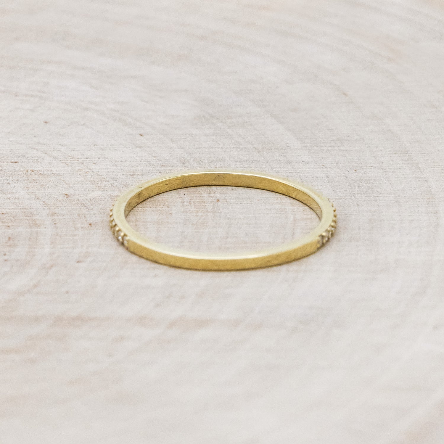 "JENNY FROM THE BLOCK" - TOP DIAMOND TRACER - 14K YELLOW GOLD - SIZE 6-Staghead Designs