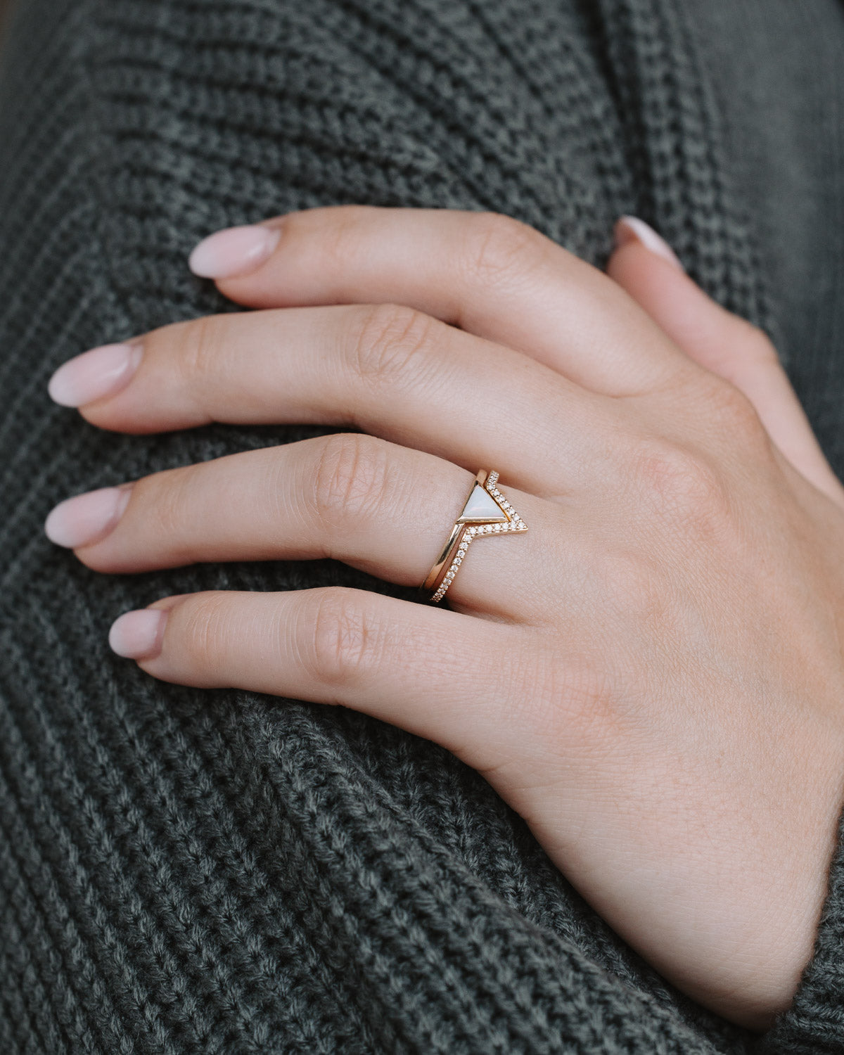 "JENNY" - TRIANGLE CUT ENGAGEMENT RING-Staghead Designs