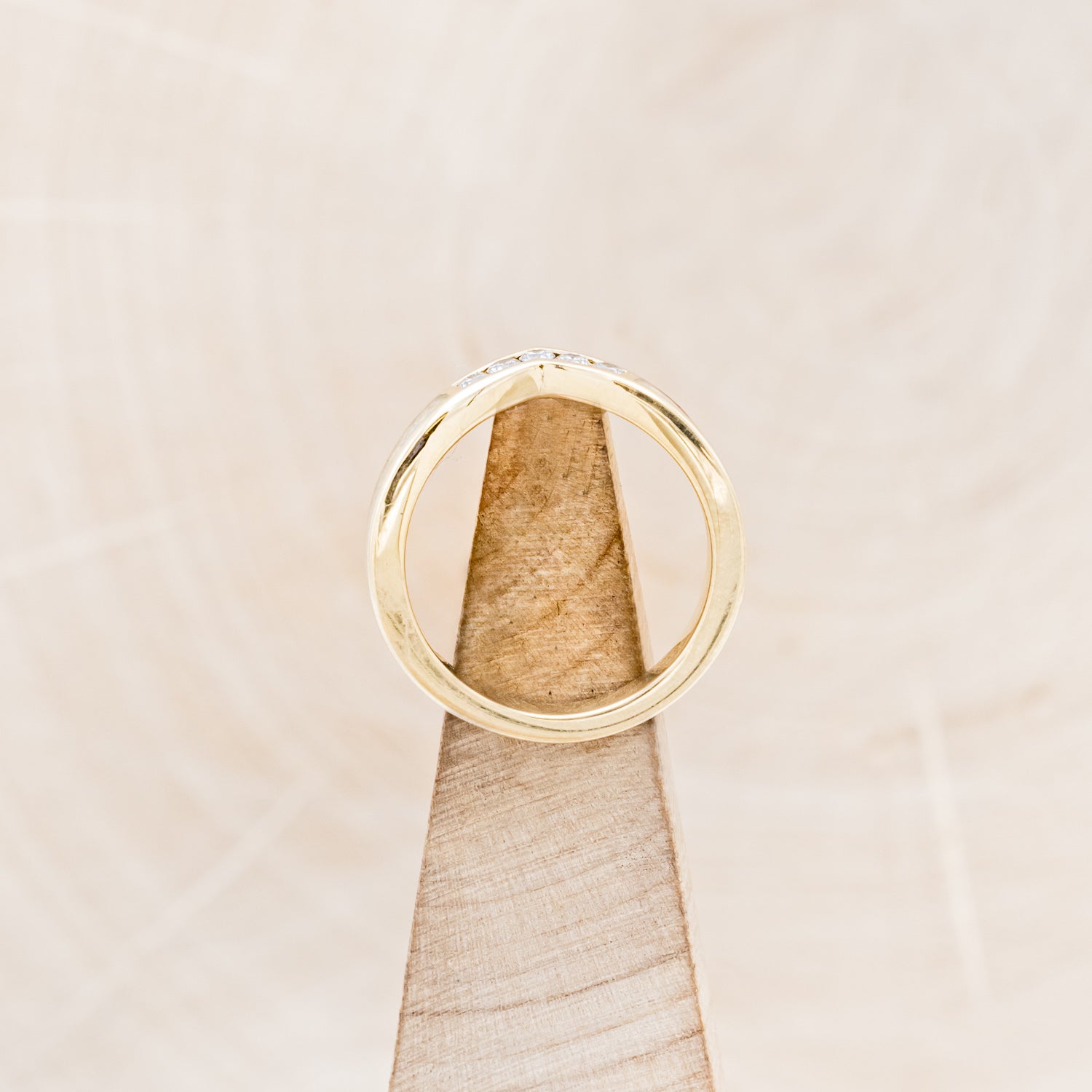 "KIDA" - V-SHAPED STACKING BAND WITH DIAMONDS & FIRE & ICE OPAL INLAYS-6