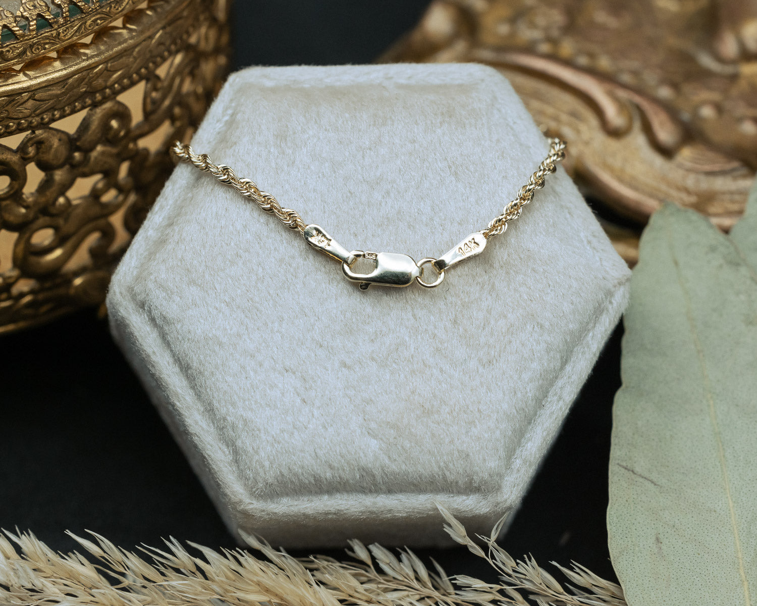 14K GOLD LIGHT ROPE CHAIN-Staghead Designs