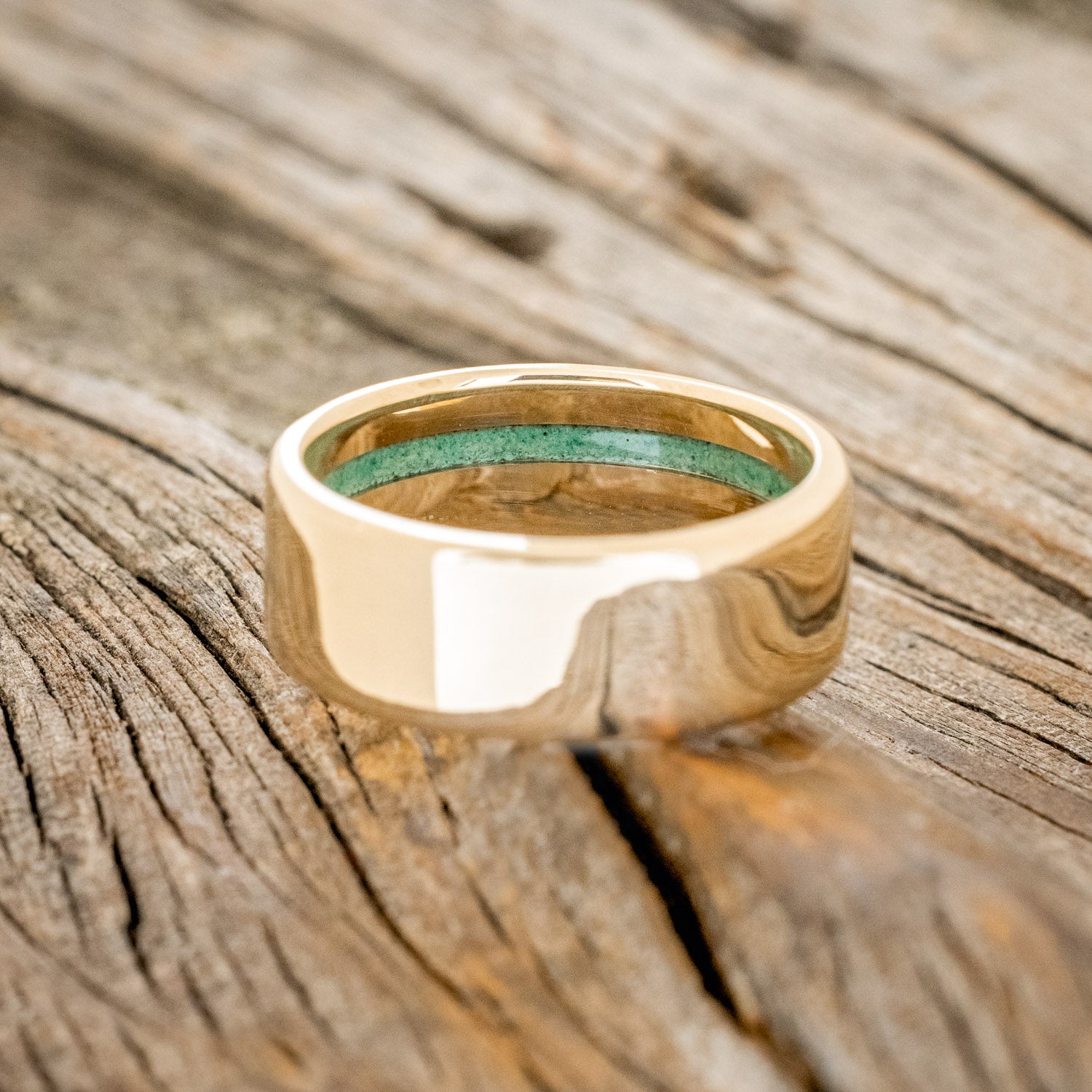 MALACHITE LINED WEDDING BAND-12