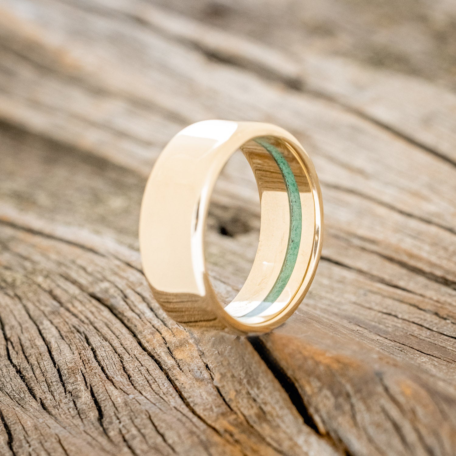 MALACHITE LINED WEDDING BAND-7
