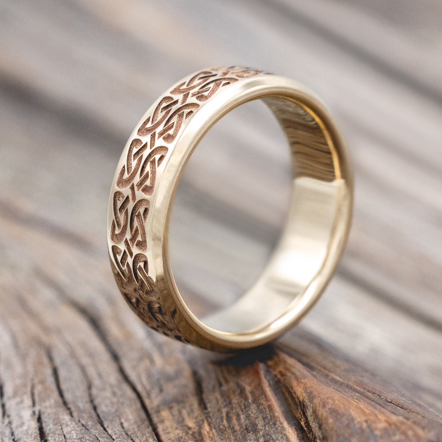 MATCHING SET OF CELTIC LOVE KNOT WEDDING BANDS-Staghead Designs