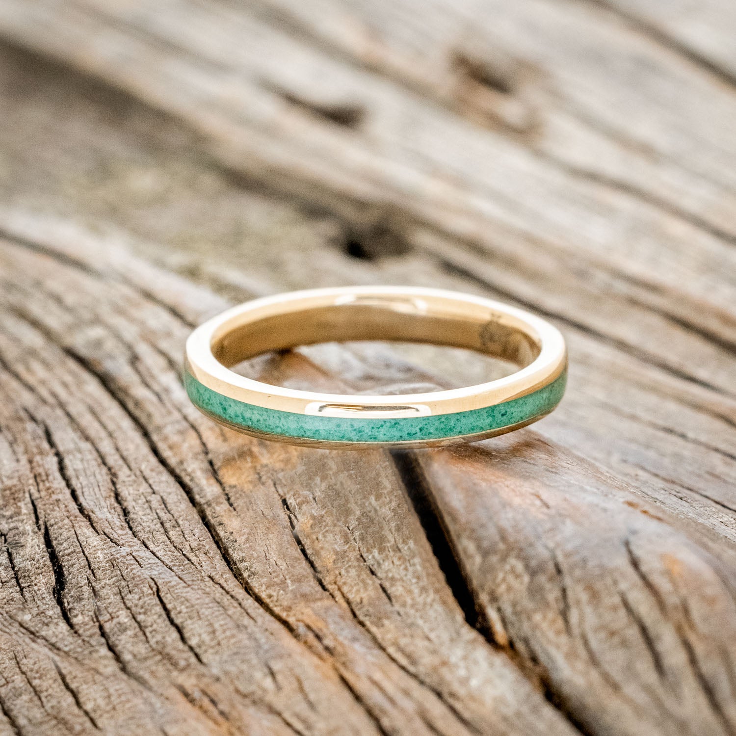 "VERTIGO" - MATCHING SET OF MALACHITE WEDDING BANDS-21