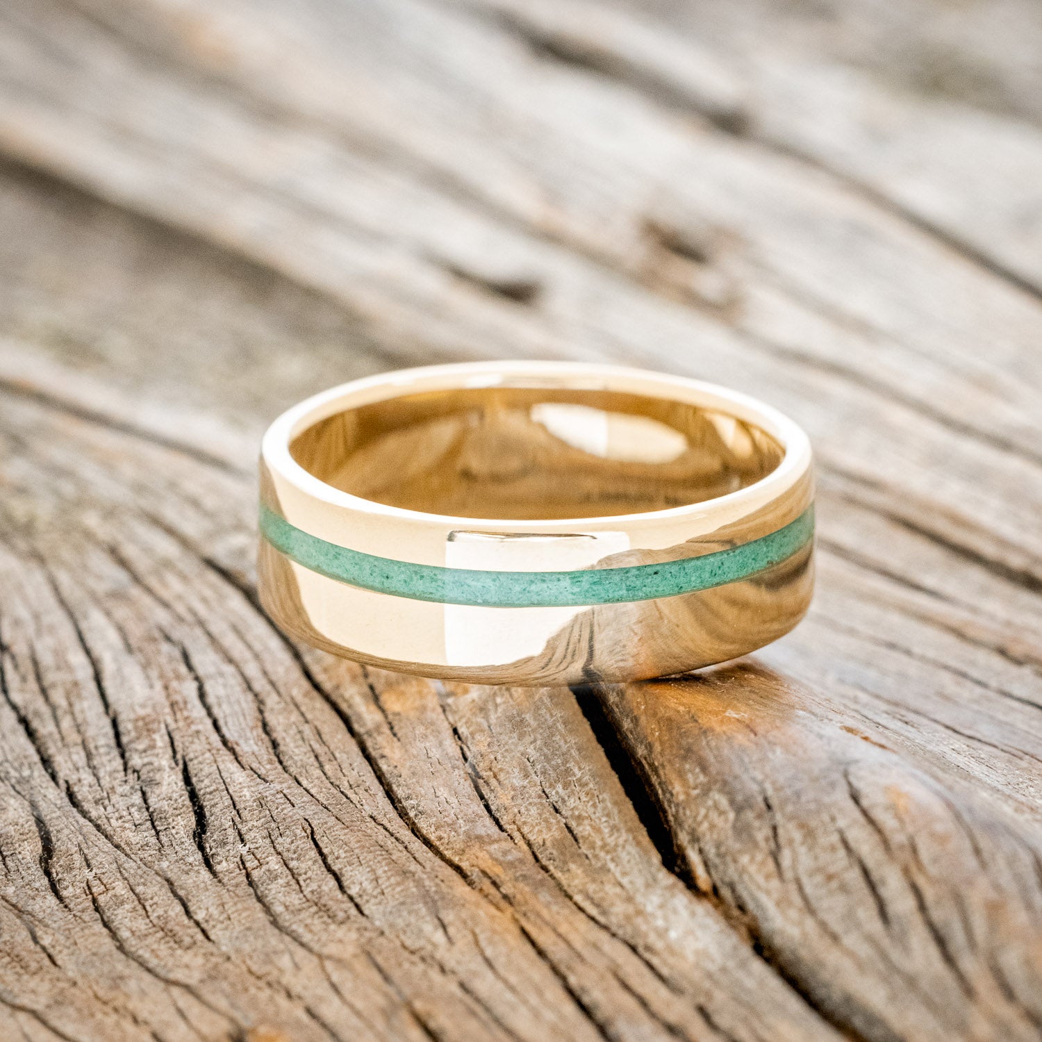 "VERTIGO" - MATCHING SET OF MALACHITE WEDDING BANDS-18