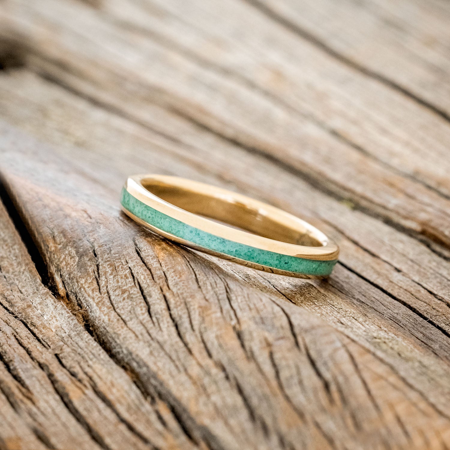 "VERTIGO" - MATCHING SET OF MALACHITE WEDDING BANDS-20