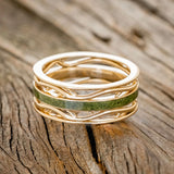 MEN'S "ARTEMIS" - MOSS WEDDING RING - 14K YELLOW GOLD - SIZE 11 1/4-3