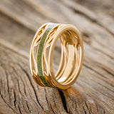 MEN'S "ARTEMIS" - MOSS WEDDING RING - 14K YELLOW GOLD - SIZE 11 1/4-1