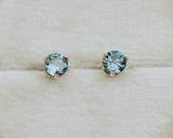 ROUND MONTANA SAPPHIRE STUD EARRINGS-10