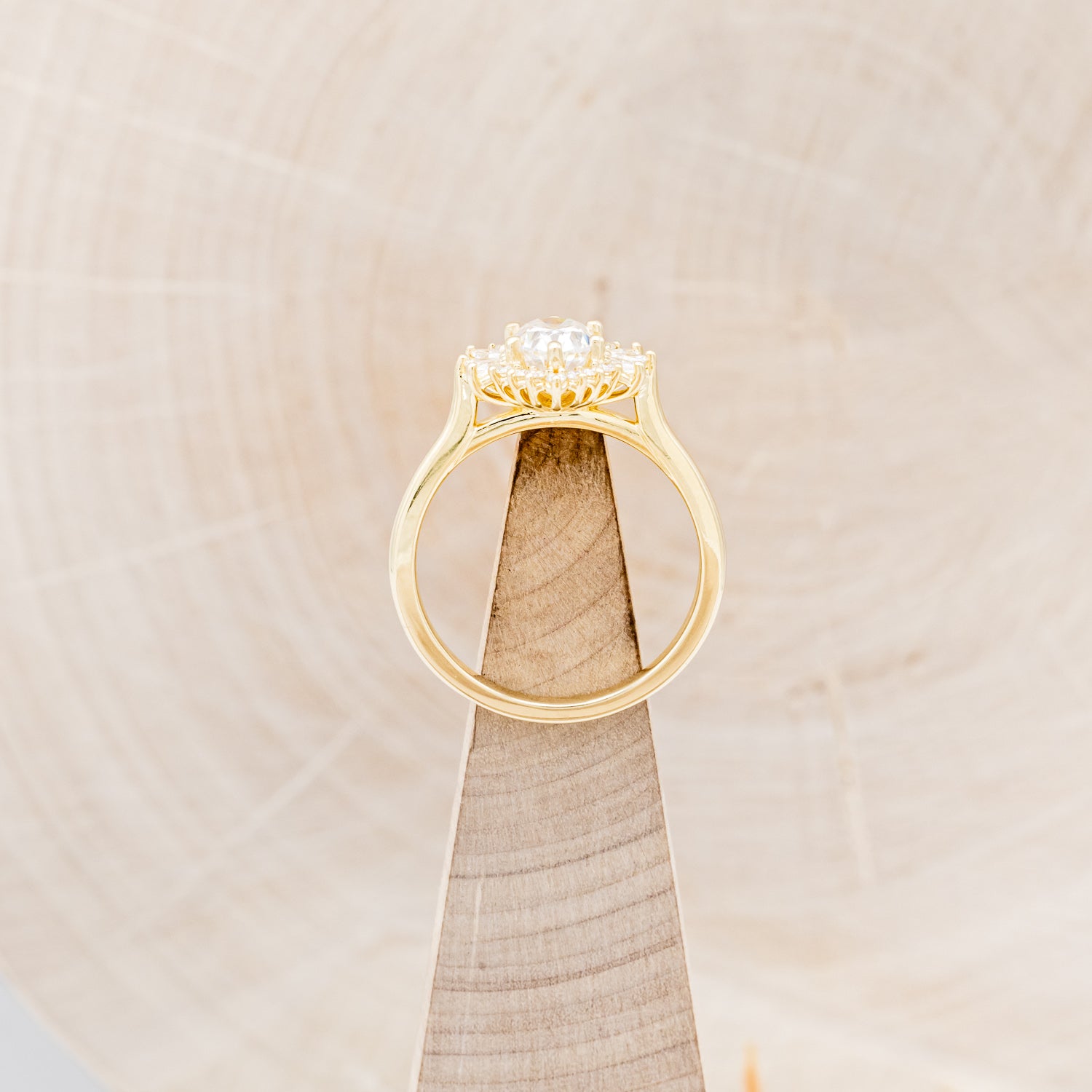 "SKYLAR" - OVAL MOISSANITE ENGAGEMENT RING WITH A DIAMOND HALO-6