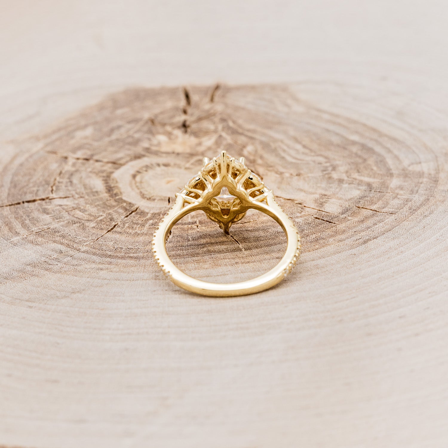 "NORTH STAR" - BRILLIANT CUT OVAL MOISSANITE ENGAGEMENT RING WITH DIAMOND ACCENTS & DIAMOND TRACER-5