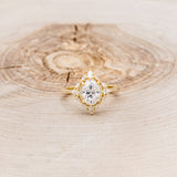 "NORTH STAR" - BRILLIANT CUT OVAL MOISSANITE ENGAGEMENT RING WITH DIAMOND ACCENTS & DIAMOND TRACER-4