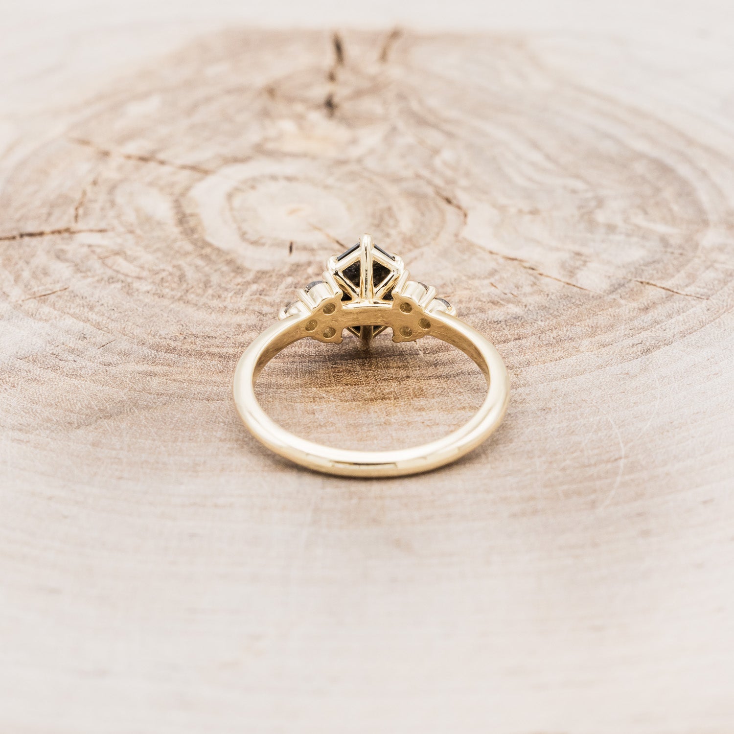 "OCTAVIA" - ENGAGEMENT RING WITH DIAMOND ACCENTS - MOUNTING ONLY - SELECT YOUR OWN STONE-6