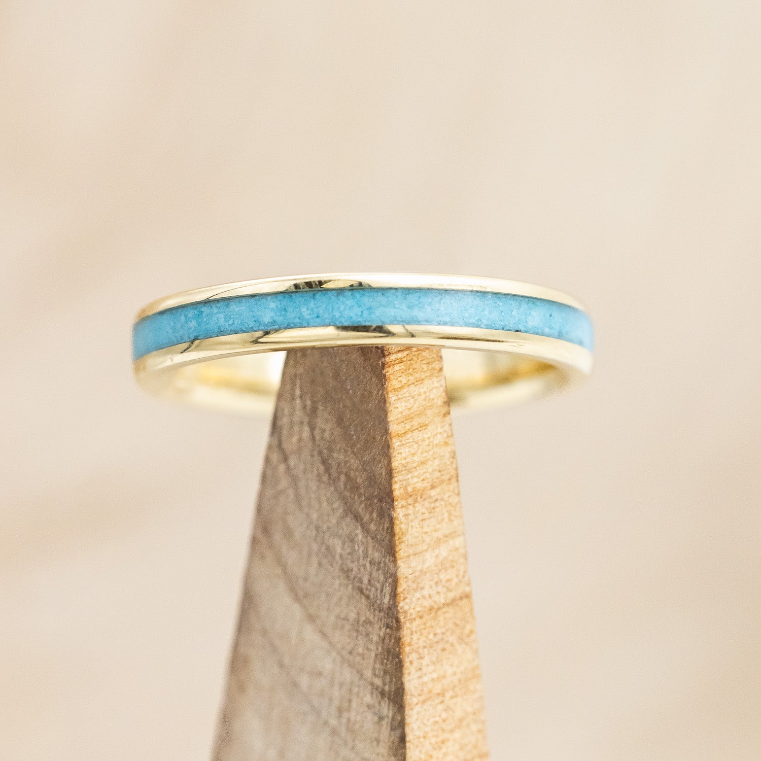 "OPHELIA" - CUSHION CUT MOISSANITE ENGAGEMENT RING WITH TURQUOISE STACKING BAND-Staghead Designs