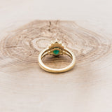 "ORNA" - OVAL LAB-GROWN EMERALD ENGAGEMENT RING WITH DIAMOND ACCENTS & TRACER-6