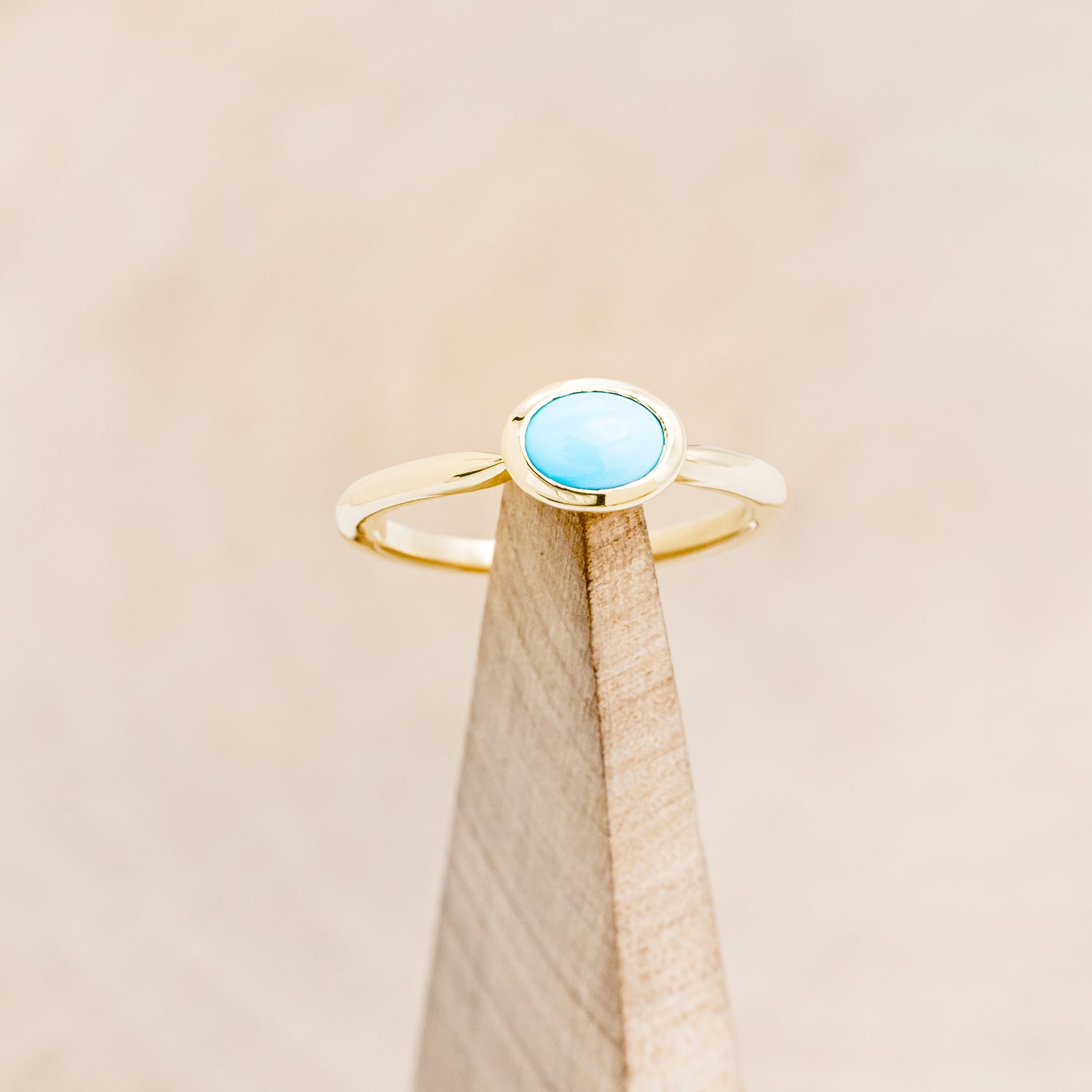 OVAL BLUE BIRD TURQUOISE ENGAGEMENT RING-13