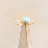 OVAL BLUE BIRD TURQUOISE ENGAGEMENT RING