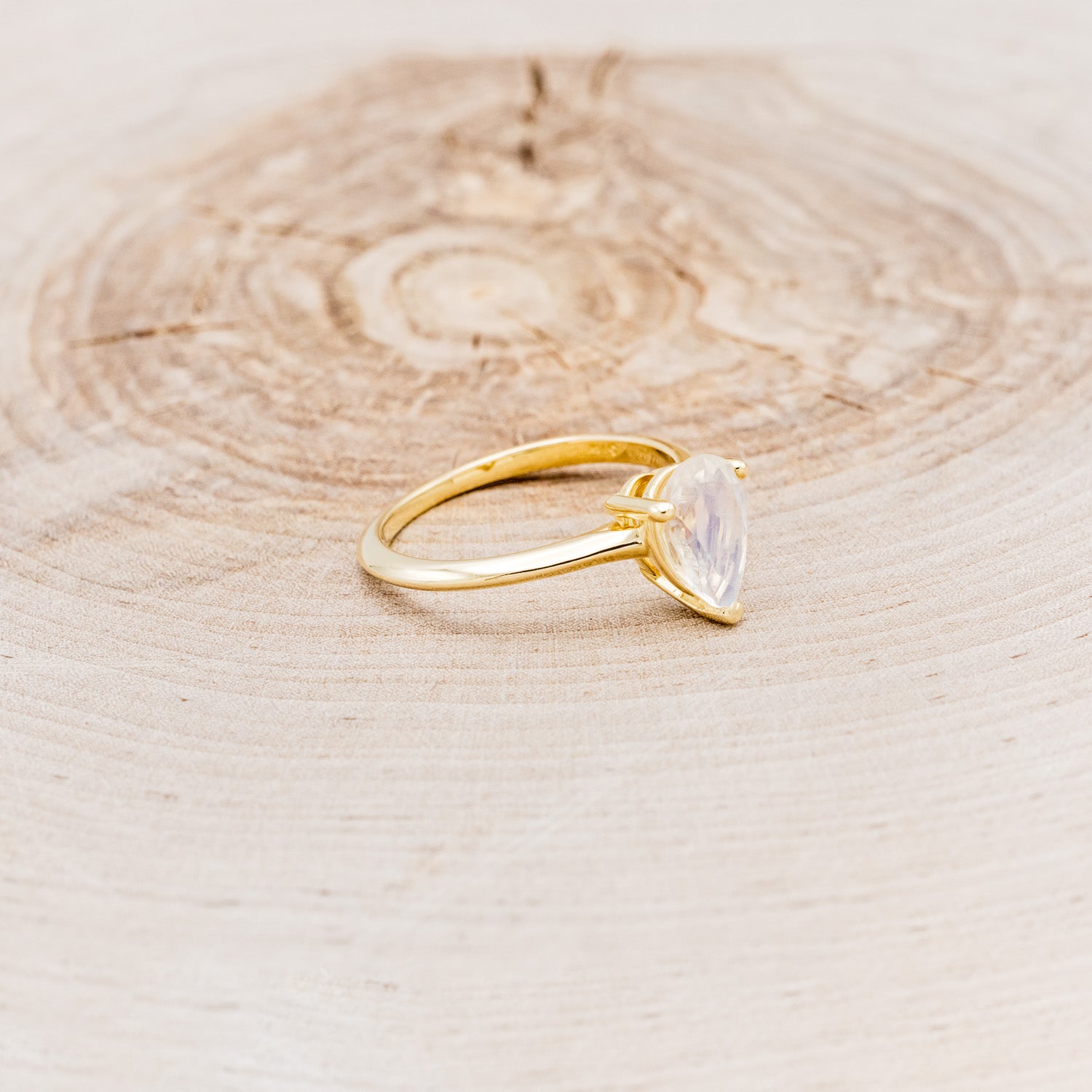 SOLITAIRE PEAR MOONSTONE ENGAGEMENT RING-2