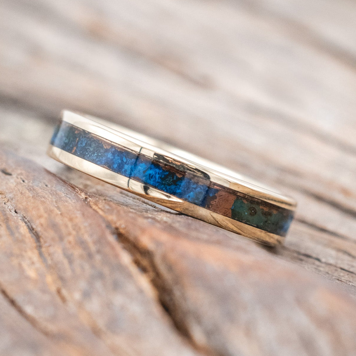 "PERENNA" - PATINA COPPER STACKING BAND-Staghead Designs