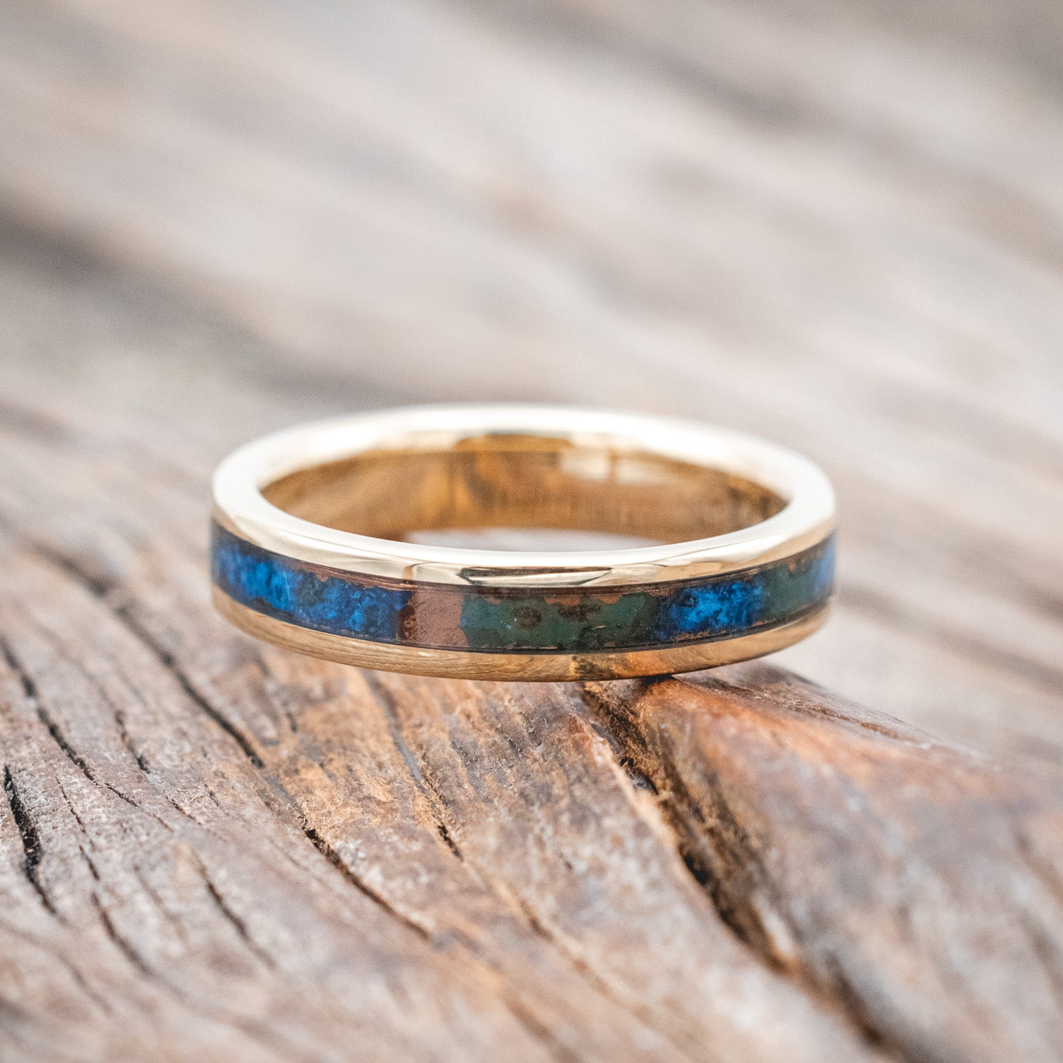 "PERENNA" - PATINA COPPER STACKING BAND-Staghead Designs