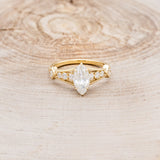 "PERSEPHONE" - MARQUISE-CUT MOISSANITE ENGAGEMENT RING WITH DIAMOND ACCENTS-8