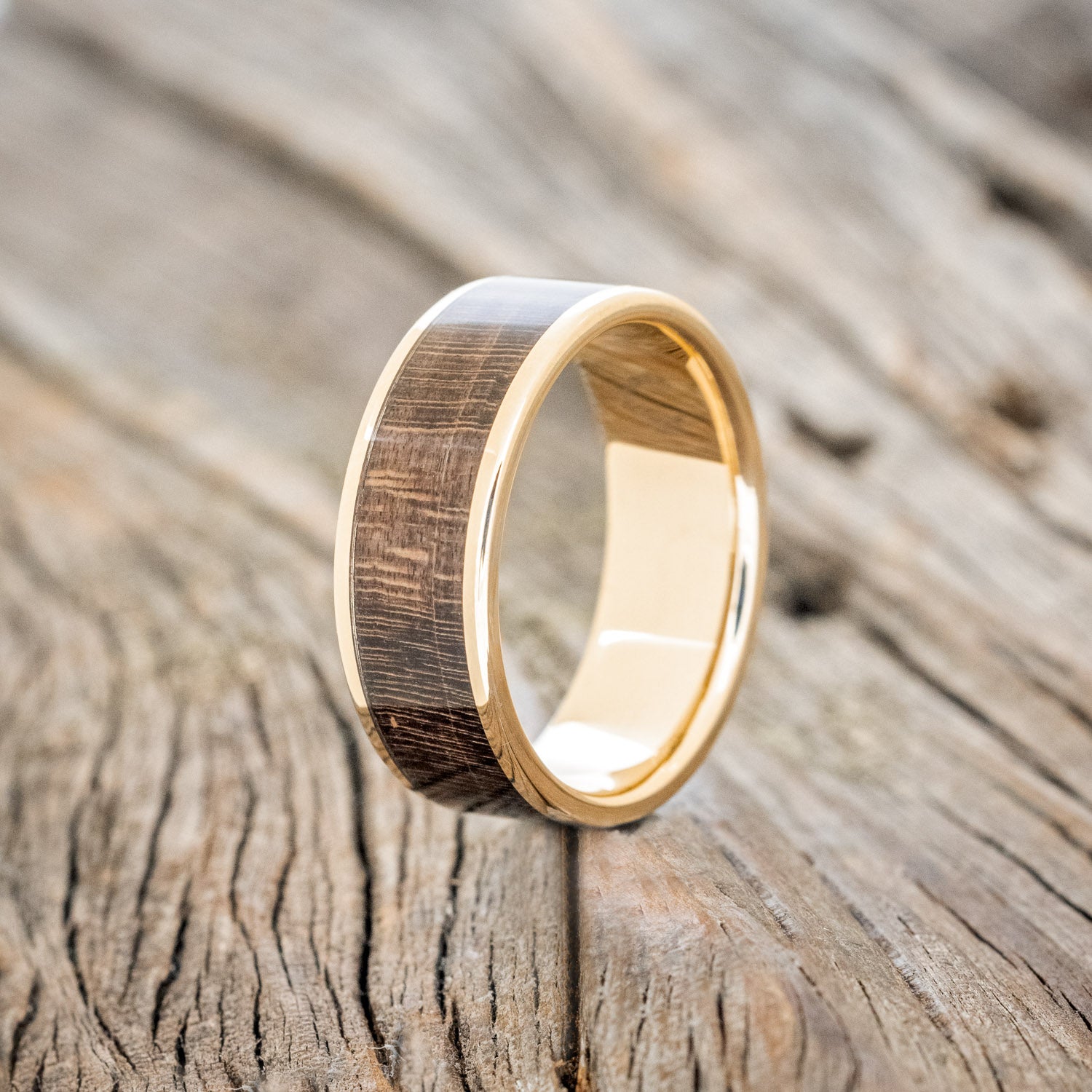 "RAINIER" - DARK MAPLE WOOD WEDDING RING-13