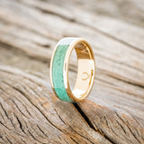 "RAINIER" - MALACHITE WEDDING BAND-4