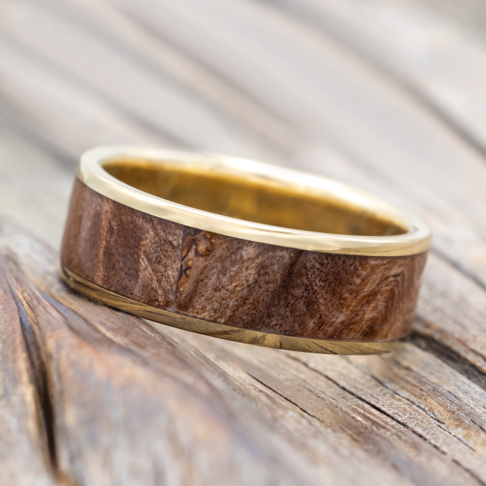 "RAINIER" - DARK MAPLE WOOD WEDDING RING-Staghead Designs