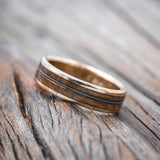 "RAINIER" - GUITAR STRING & WHISKEY BARREL OAK WEDDING RING-Staghead Designs